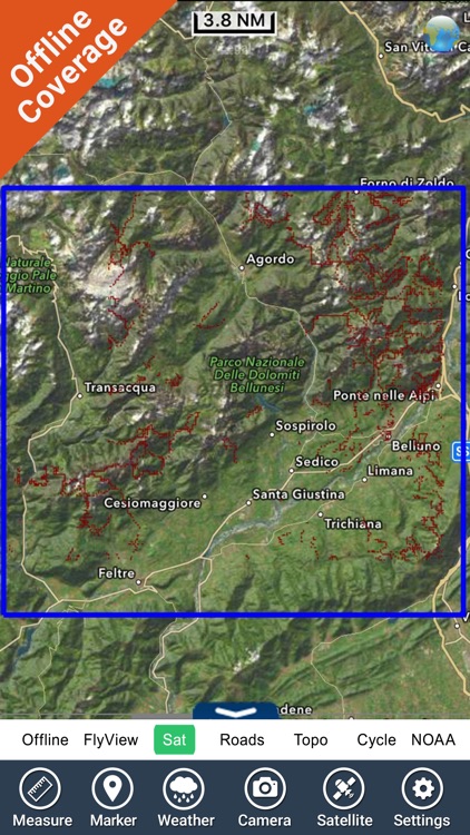 Dolomiti Bellunesi National Park GPS Map Navigator screenshot-4