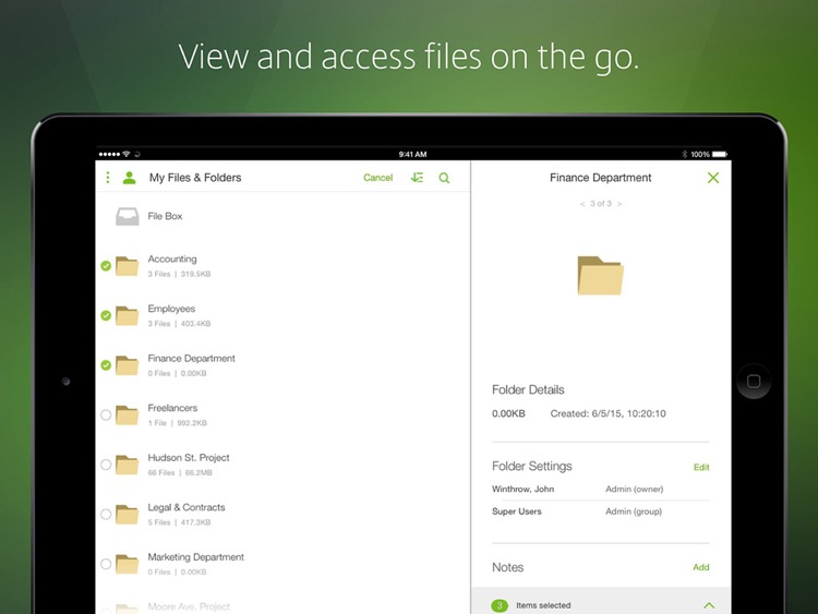 Citrix ShareFile for iPad screenshot-0