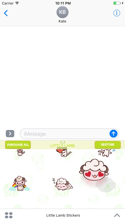 Little Lamb Emoji Stickers