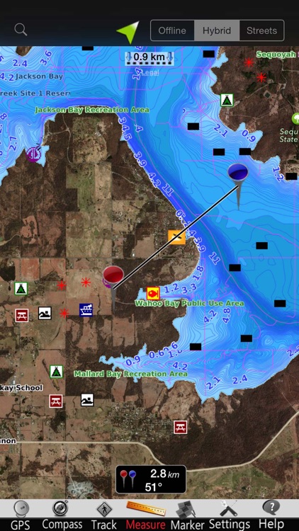 Fort Gibson Lake GPS Charts screenshot-3