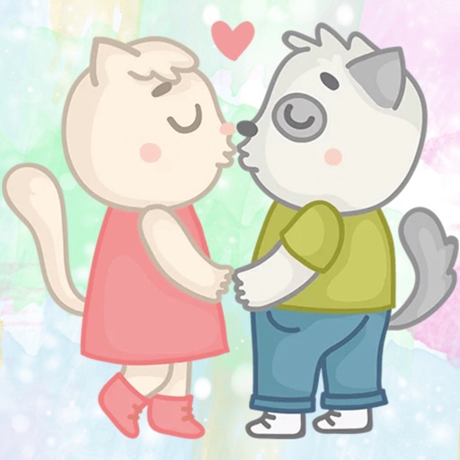 Lovely Cats Couple! Stickers