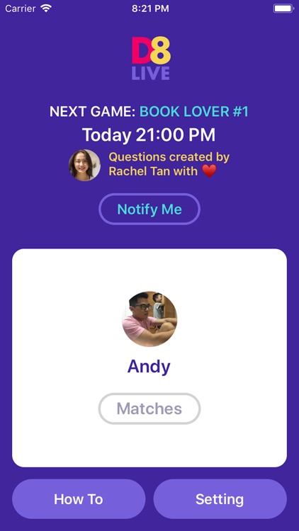 5 LIVE Questions & Get Match