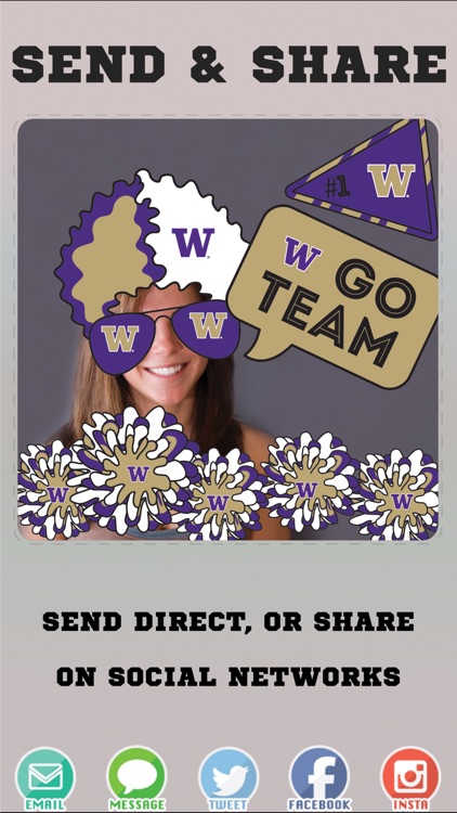 Washington Huskies Selfie Stickers screenshot-3