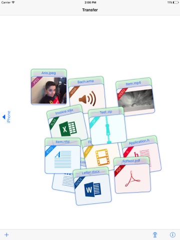 Transfer - File sharing - náhled