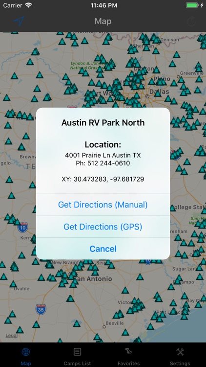Texas – Camping & RV spots