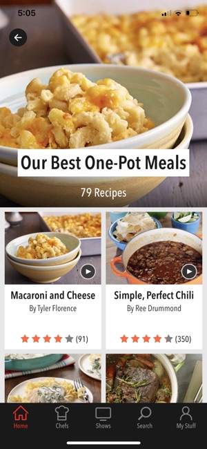 food network in the kitchen on the app store screenshots