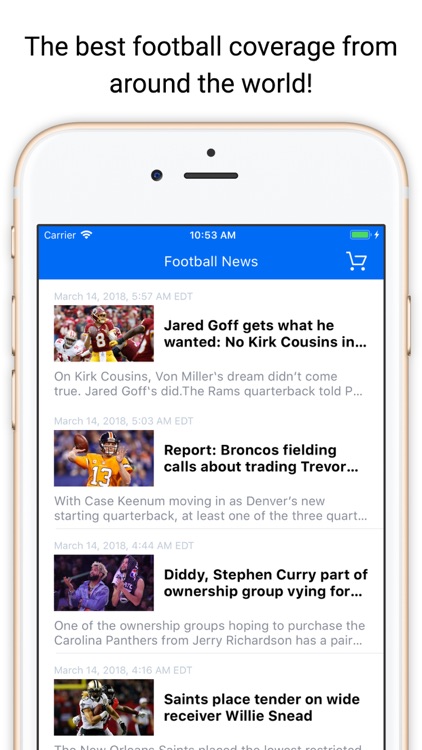 Touchdown News for NFL & CFB