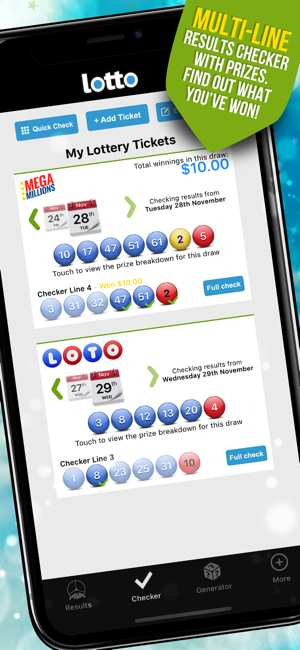 online lotto checker