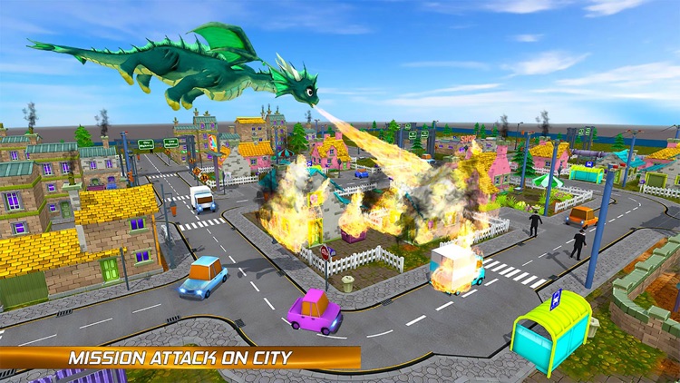 Flying Dragon Fire City Attack screenshot-3