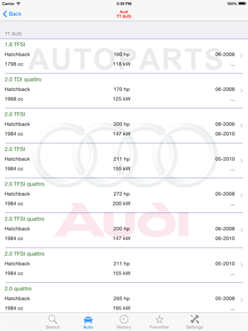 Скриншот из Autoparts for Audi