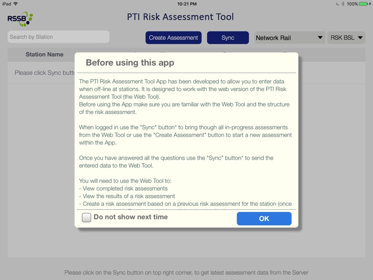 PTI Risk Assessment Tool
