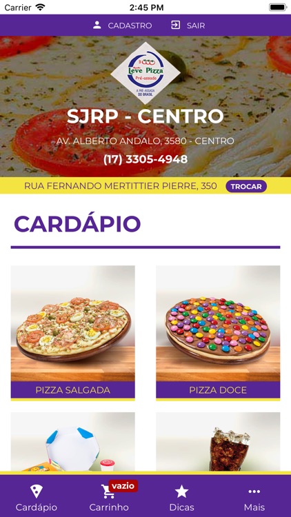 Rede Leve Pizza Pedido