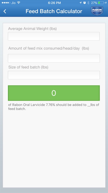 Rabon Calculator