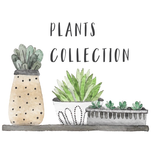 Watercolor Plants Collection Stickers for iMessage icon