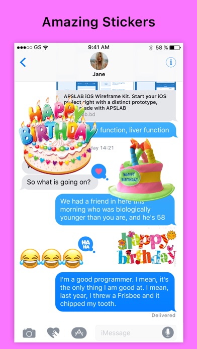 Wish Happy Birthday by Sticker screenshot 4