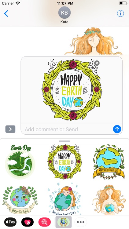 Cute Mother Earth Day Stickers