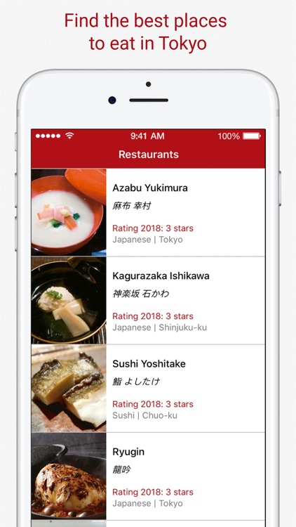 Tokyo Restaurant Guide 2018