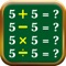 Mathematical calculations to play and practice with simple addition, subtraction, multiplication and division
