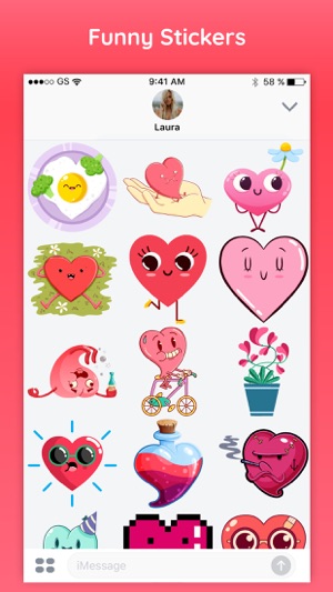 Hearts Emoji Funny Texting App(圖3)-速報App