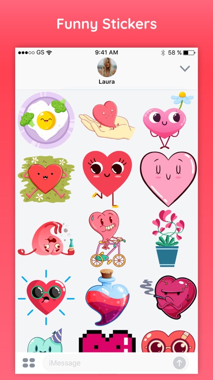 Hearts Emoji Funny Texting App