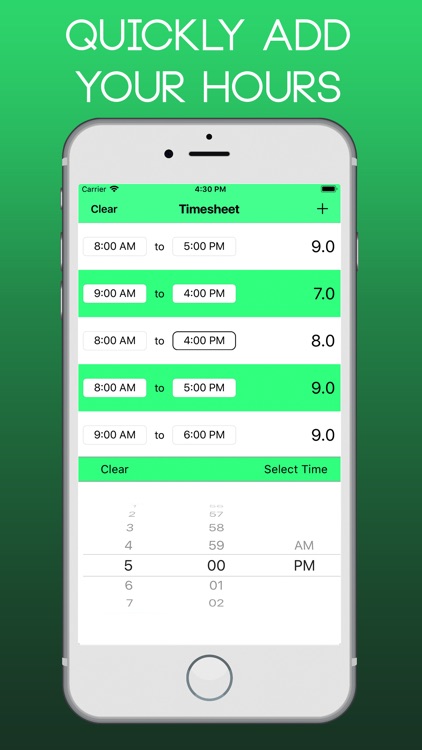 Timesheet - Track  Work Hours