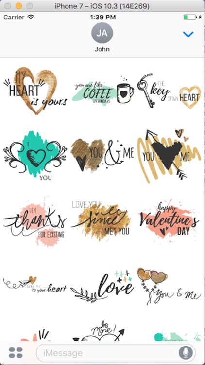 Text Love Sticker