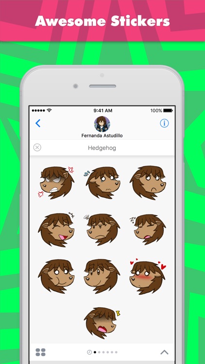 Hedgehog stickers for iMessage