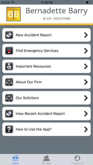 Bernadette Barry Injury App screenshot 2