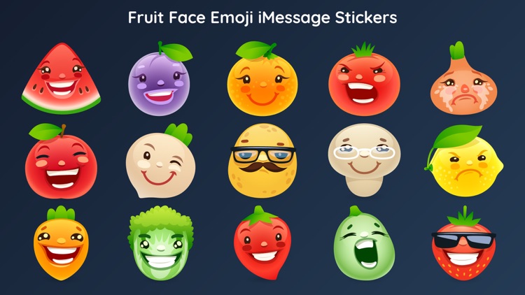 Funny Fruits Emojis Sticker IM