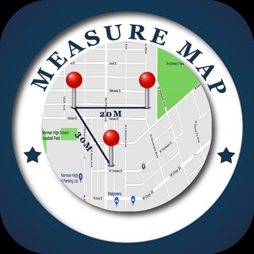 Measure Distance & Area on Map icon