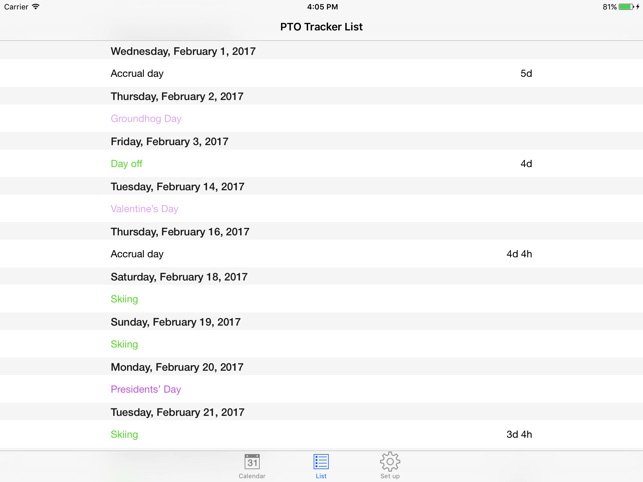 pto tracker on the app store