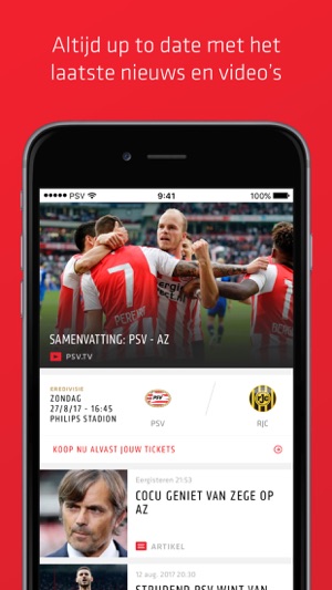 PSV, de officiële app