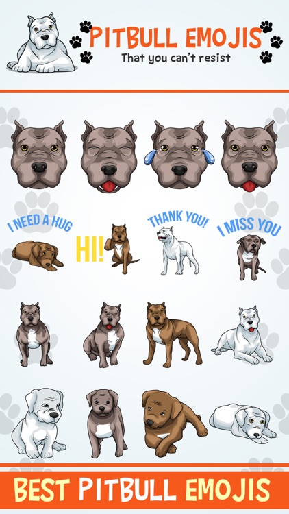 PitbullMoji - Pit Bull Emojis screenshot-1
