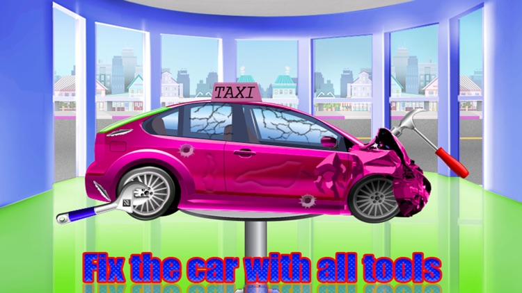 Girl Pink Taxi Repair