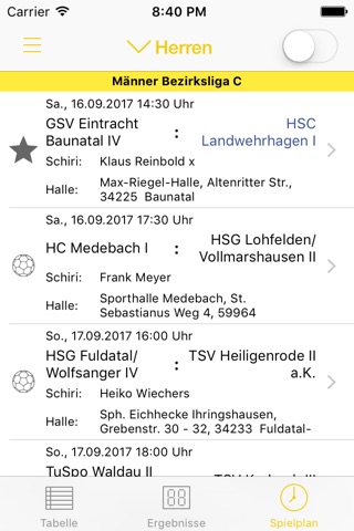 HSC Landwehrhagen screenshot 2