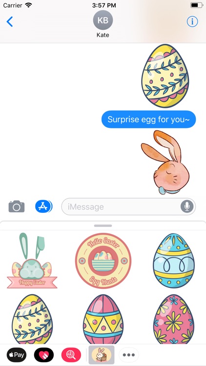 Bunny Happy Easter Stickers