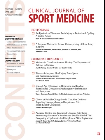 Clinical Journal of Sport Medicine screenshot 3