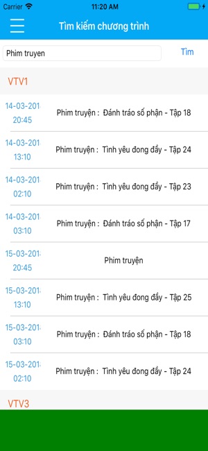 Lịch chiếu Tivi(圖3)-速報App