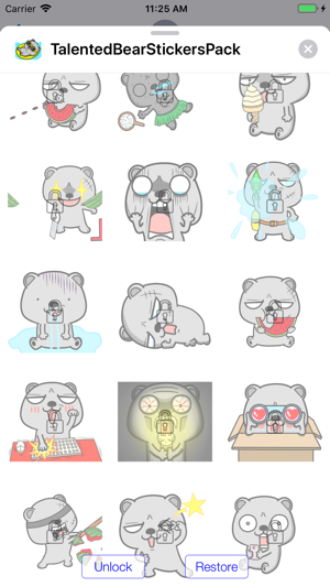 Talented Bear Stickers Pack(圖2)-速報App