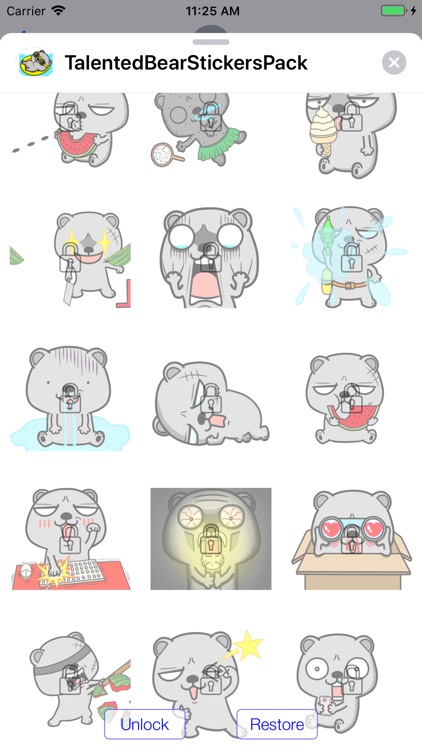 Talented Bear Stickers Pack