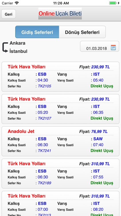 Online Uçak Bileti