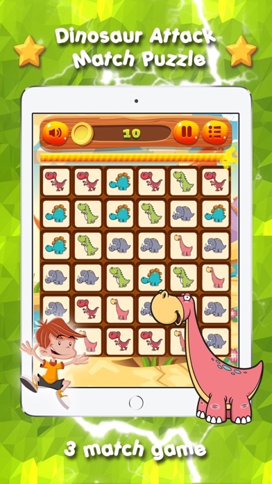 Dinosaur Attack - Match Puzzle screenshot 2