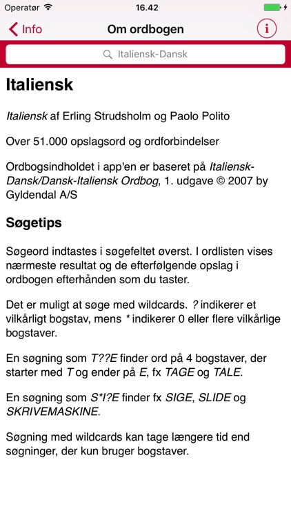 Gyldendal's Italian Danish Dictionary screenshot-4