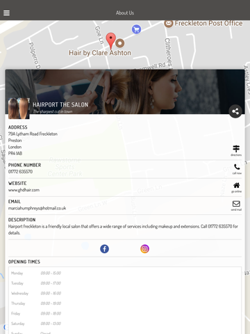 Hairport App - náhled