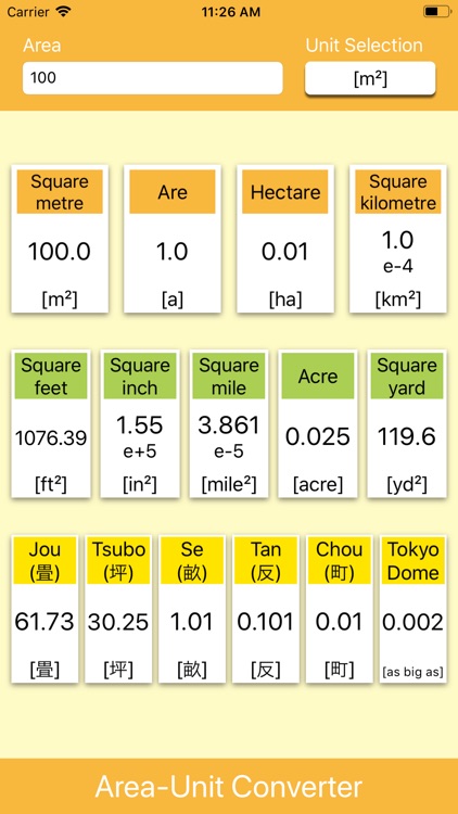 Area-Unit Converter