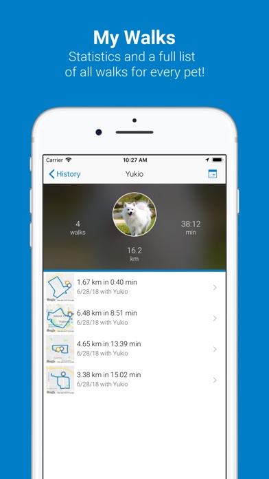 tractive dog walk app