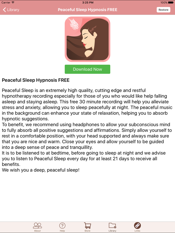 Peaceful Sleep for Women: Ultimate Guided Hypnosis Meditation for Deep Sleeping, Relaxation and Stress Relief screenshot