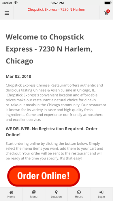 How to cancel & delete Chopstick Express Chicago from iphone & ipad 1