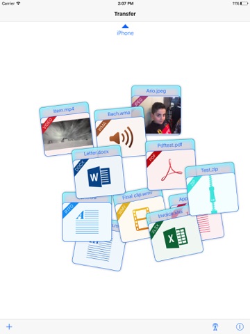 Transfer - File sharing - náhled