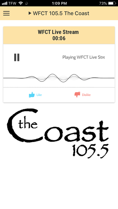 How to cancel & delete WFCT 105.5 The Coast from iphone & ipad 1